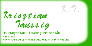 krisztian taussig business card